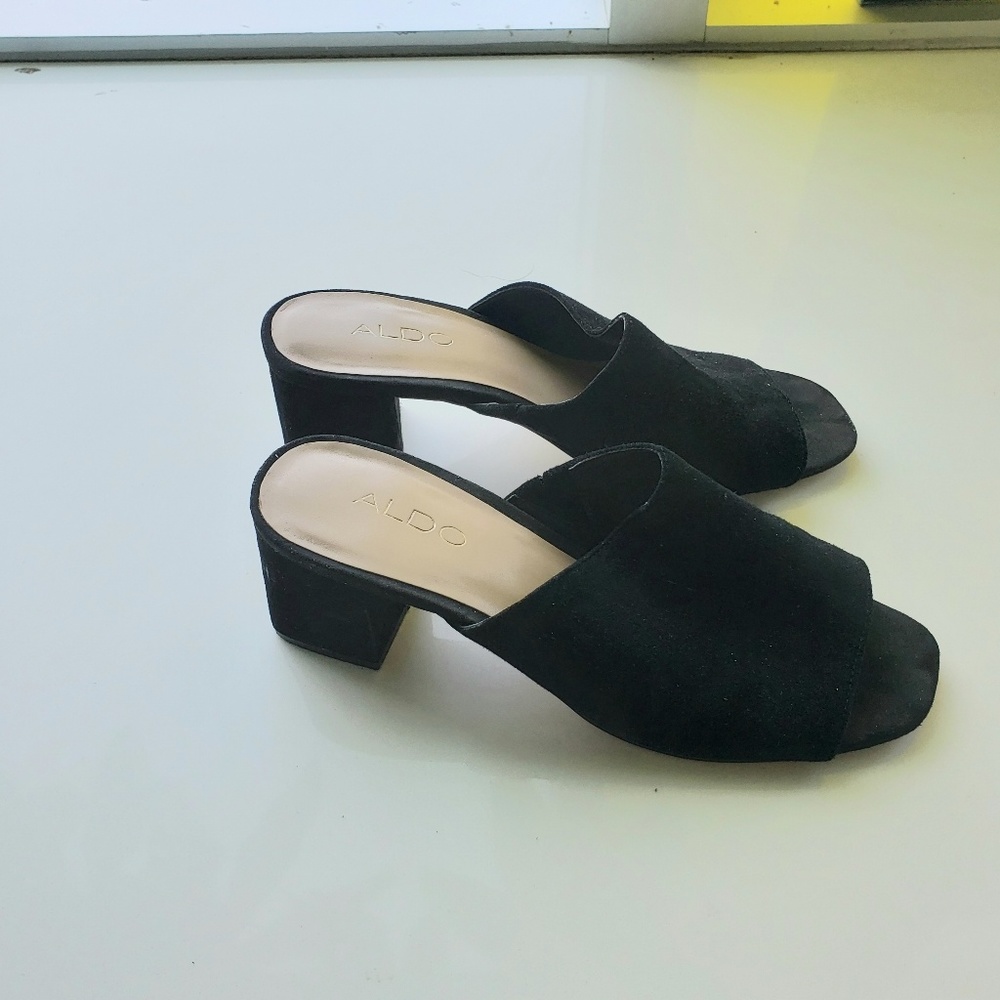Aldo short heel mules